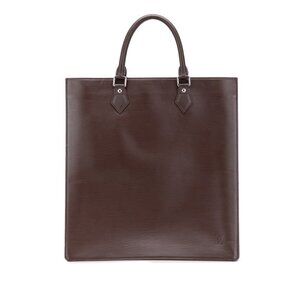 LOUIS VUITTON Brown Leather Tote Bag